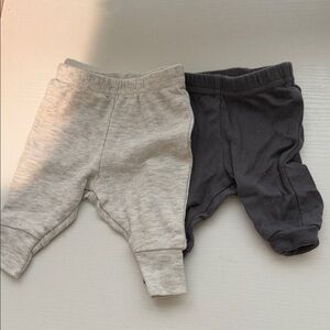 CARTERS Neutral Baby Pants Set - Light Gray & Charcoal